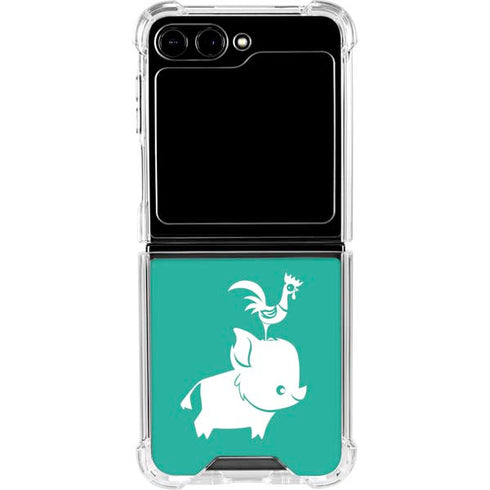 Disney Princess Moana Heihei and Pua Galaxy Z Flip6 Clear Case